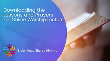 Downloading the Lessons and Prayers For Online Worship Lectors